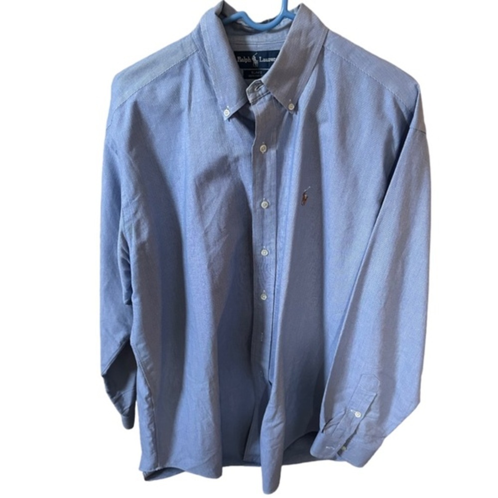 Ralph Lauren 100% black cotton men’s size L button down shirt